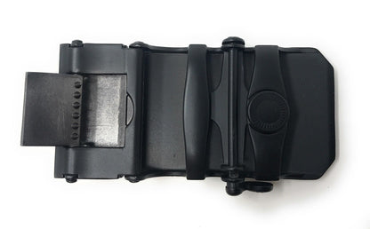 Leather Mens Ratchet Belt Sliding Adjustable Automatic Buckle Cut to Size-Black Diamond-