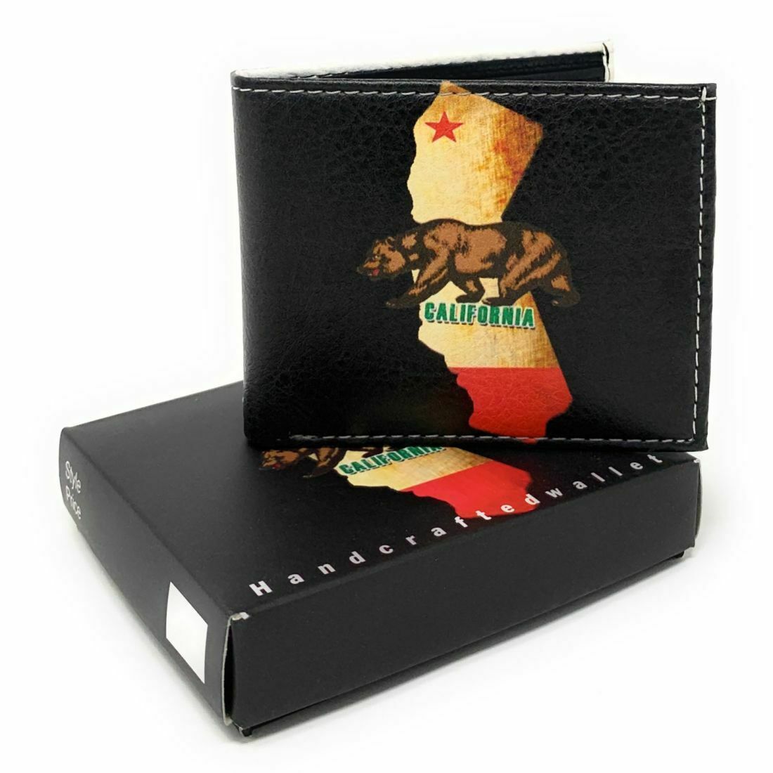 California Cali Bear Bifold Wallets In Gift Box Mens Womens Kids-Star-