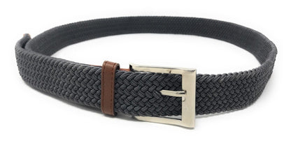 Casaba Stretch Braided Golf Belts Woven Elastic Adjustable Fit Mens Womens-Charcoal-Small-