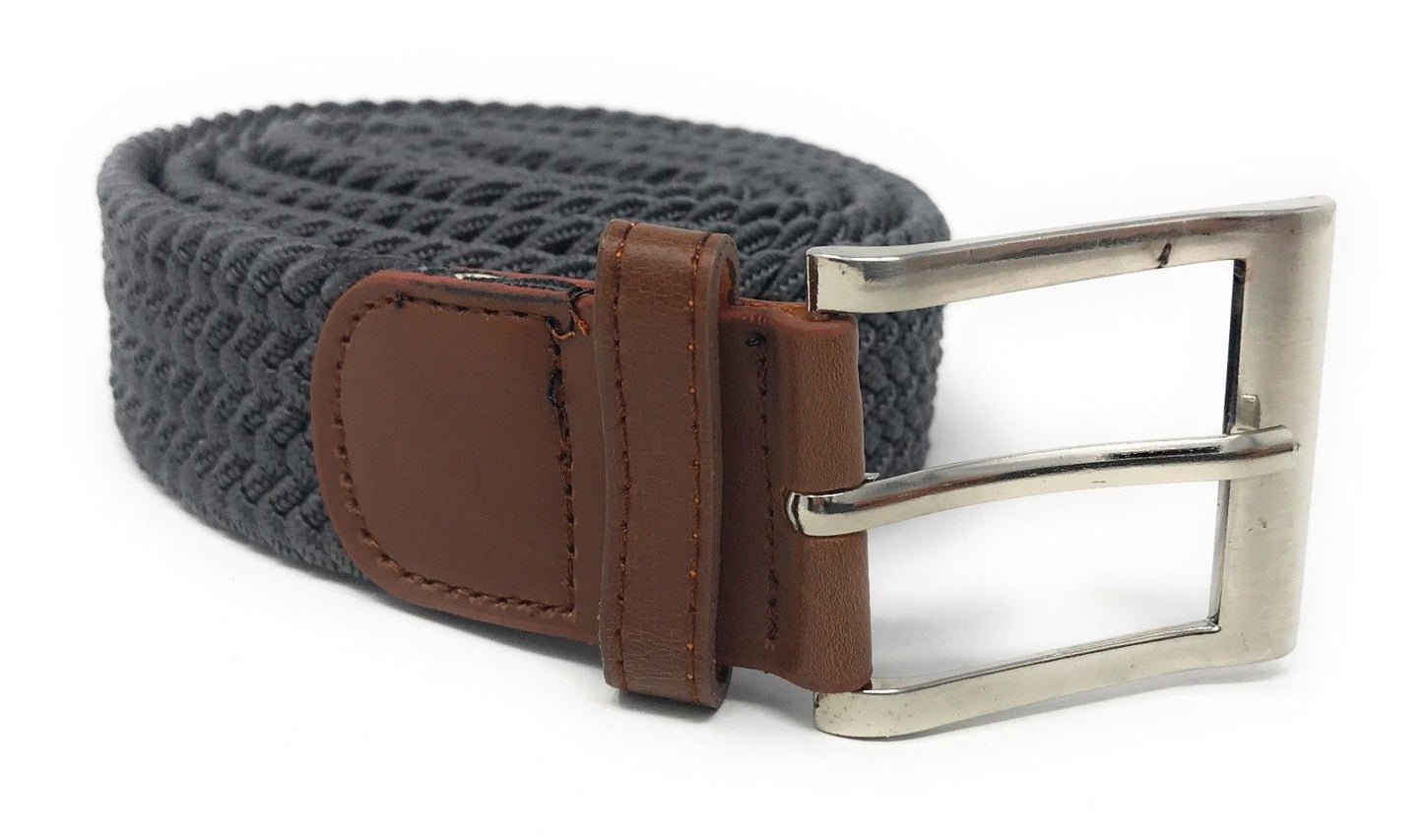 Casaba Stretch Braided Golf Belts Woven Elastic Adjustable Fit Mens Womens-Olive-Small-