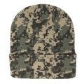 Warm Winter Hat Beanies Long Cuffed Short Uncuffed Solid Colors Camouflage Camo-Digital Gray Camo-Cuffed-