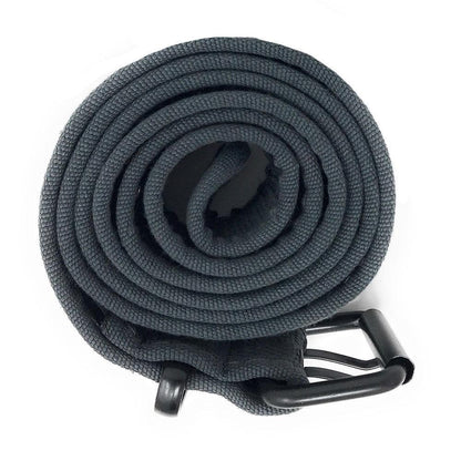 Casaba Canvas Belts Double Row 2 Holes Grommet Fabric Military Mens Women Unisex-Black-Small (30"- 32")-