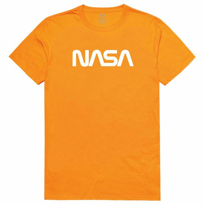 NASA Official Text Logo Cotton T-Shirts Unisex-Black-S-