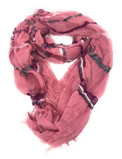 Casaba Striped Print Designer Womens Scarves Scarf Shawl Lightweight Sheer Wrap-Mauve-