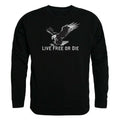 RAPDOM Tactical Live Free or Die Crewneck Fleece Sweatshirts-Small-Black-