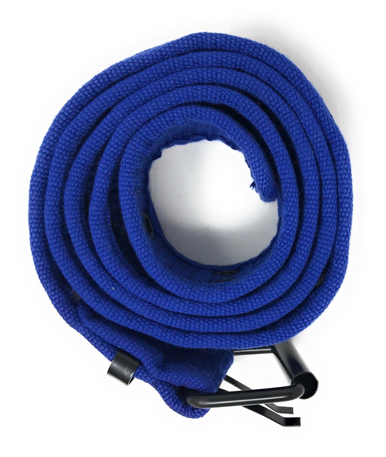 Casaba Canvas Belts Double Row 2 Holes Grommet Fabric Military Mens Women Unisex-Black-Small (30"- 32")-
