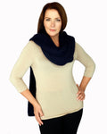 Casaba Womens Warm Winter Scarves Scarf Wraps Shawls Blankets Triangle Plaid-Navy-Cashmere Feel-