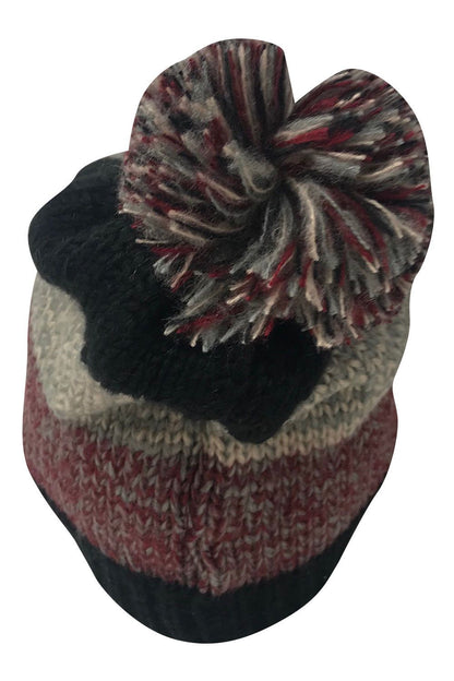 Casaba Festive Warm Winter Beanies Toboggan Pom for Men Women Thick Caps Hats-Black-
