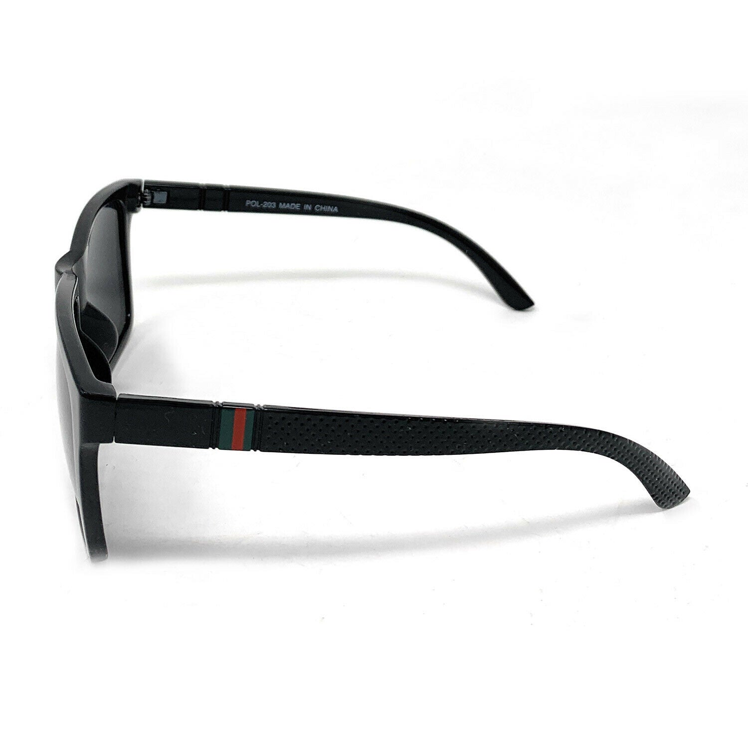 Polarized Sunglasses Classic Style Lens Driving Fishing Mens Womens With Pouch-Black Gloss-