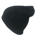 Casaba Winter Beanies Vintage Ripped Double Layer Slouch Caps Hats Men Women-Black-