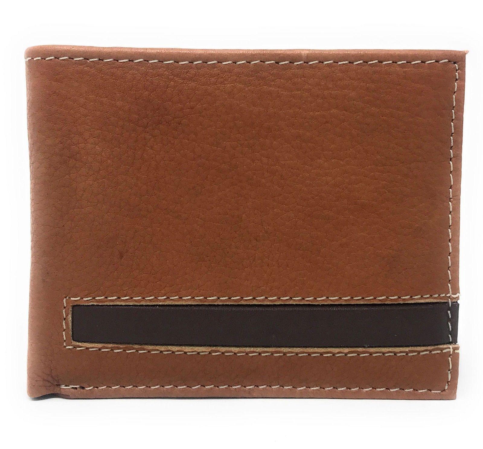 Casaba Genuine Leather Bifold Wallets Cash Slots ID Coin Key Pocket Mens Womens-Black (Double ID)-