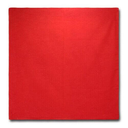 1 Dozen Pack Printed Bandanas 100% Cotton Cloth Scarf Wrap Face Mask Cover-Red Plain-