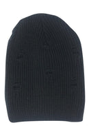 Casaba Winter Beanies Vintage Ripped Double Layer Slouch Caps Hats Men Women-Black- 11 image