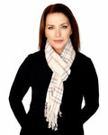 Casaba Womens Warm Winter Scarves Scarf Wraps Shawls Blankets Triangle Plaid-Pink-Dual Tone-Plaid-