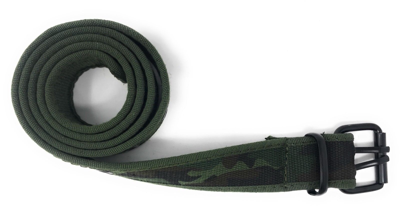 Casaba Canvas Belts Double Row 2 Holes Grommet Fabric Military Mens Women Unisex-Black-Small (30"- 32")-