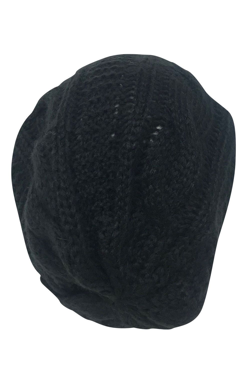 Casaba Warm Beanies Cable Knit Braided Slouch Long Hats Caps for Men Women-Black-