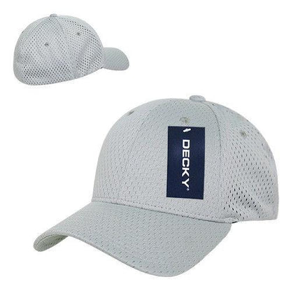 Decky Mesh Jersey Flex Structured Dad Baseball Hats Caps Unisex-Black-