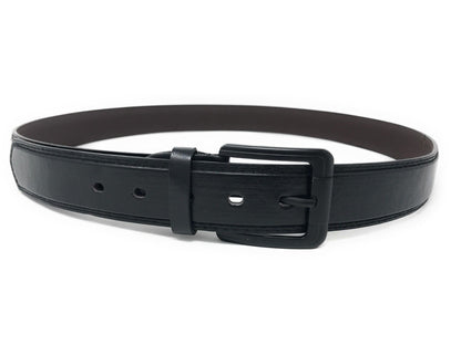 Casaba Italian Style Genuine Leather Mens Waist Buckle Belts 1.5 Inch Width-Black-Small (30"-32")-