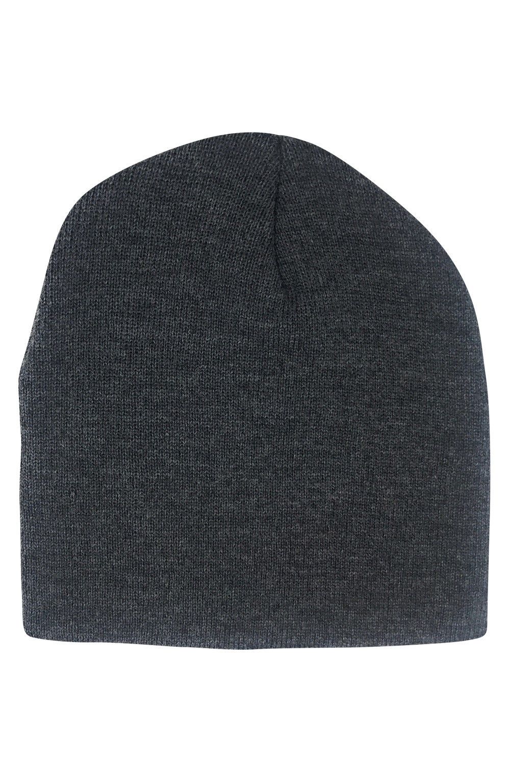 Casaba Beanies Hats Caps Short Uncuffed Knit Soft Warm Winter for Men Women-Black-