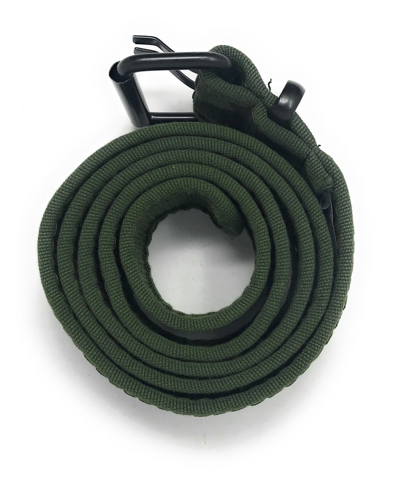 Casaba Canvas Belts Double Row 2 Holes Grommet Fabric Military Mens Women Unisex-Black-Small (30"- 32")-