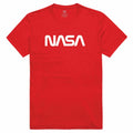 NASA Official Text Logo Cotton T-Shirts Unisex-Red-S-