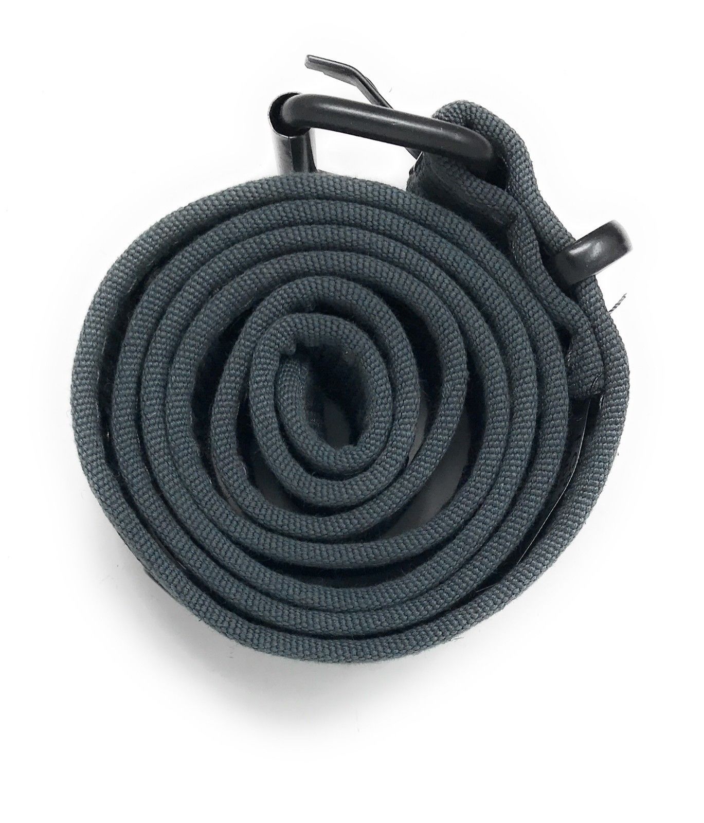Casaba Canvas Belts Double Row 2 Holes Grommet Fabric Military Mens Women Unisex-Black-Small (30"- 32")-