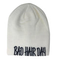 Casaba Warm Winter Beanies Bad Hair Day Embroidery Toboggan Caps Hats Men Women-White-