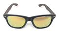 Polarized Sunglasses Classic Way Bamboo Mirror Mens Womens Teens-Yellow Mirror / Dark Bamboo-