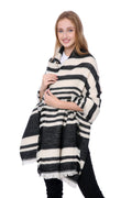 Casaba Womens Warm Winter Scarves Scarf Wraps Shawls Blankets Triangle Plaid-Black-Cozy-Plaid-