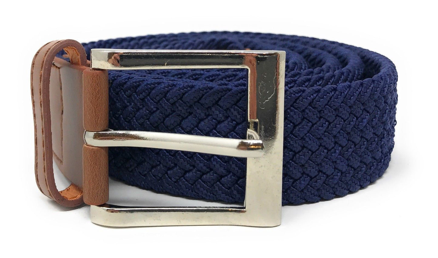 Casaba Stretch Braided Golf Belts Woven Elastic Adjustable Fit Mens Womens-Olive-Small-