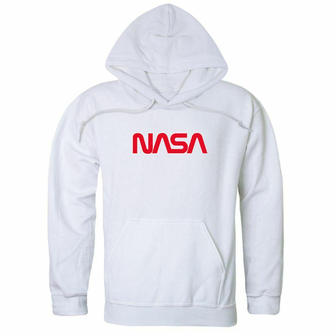 NASA Official Text Logo Hoodie Sweatshirts Unisex-Black-S-
