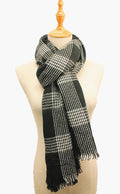 Casaba Womens Warm Winter Scarves Scarf Wraps Shawls Blankets Triangle Plaid-Black-Blanket-Stripes-