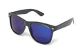 Polarized Sunglasses Classic Way Bamboo Mirror Mens Womens Teens-Blue Mirror / Black (frame)-