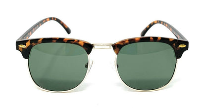 Classic Club Sunglasses Black Lens Black Gold Tortoise Mens Womens UV Protection-Black/Black (RAY 125)-