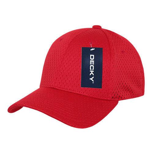 Decky Mesh Jersey Flex Structured Dad Baseball Hats Caps Unisex-Black-