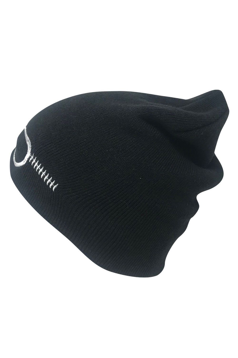 Casaba Warm Winter Beanies Glasses Embroidery Toboggans Caps Hats for Men Women-Black-