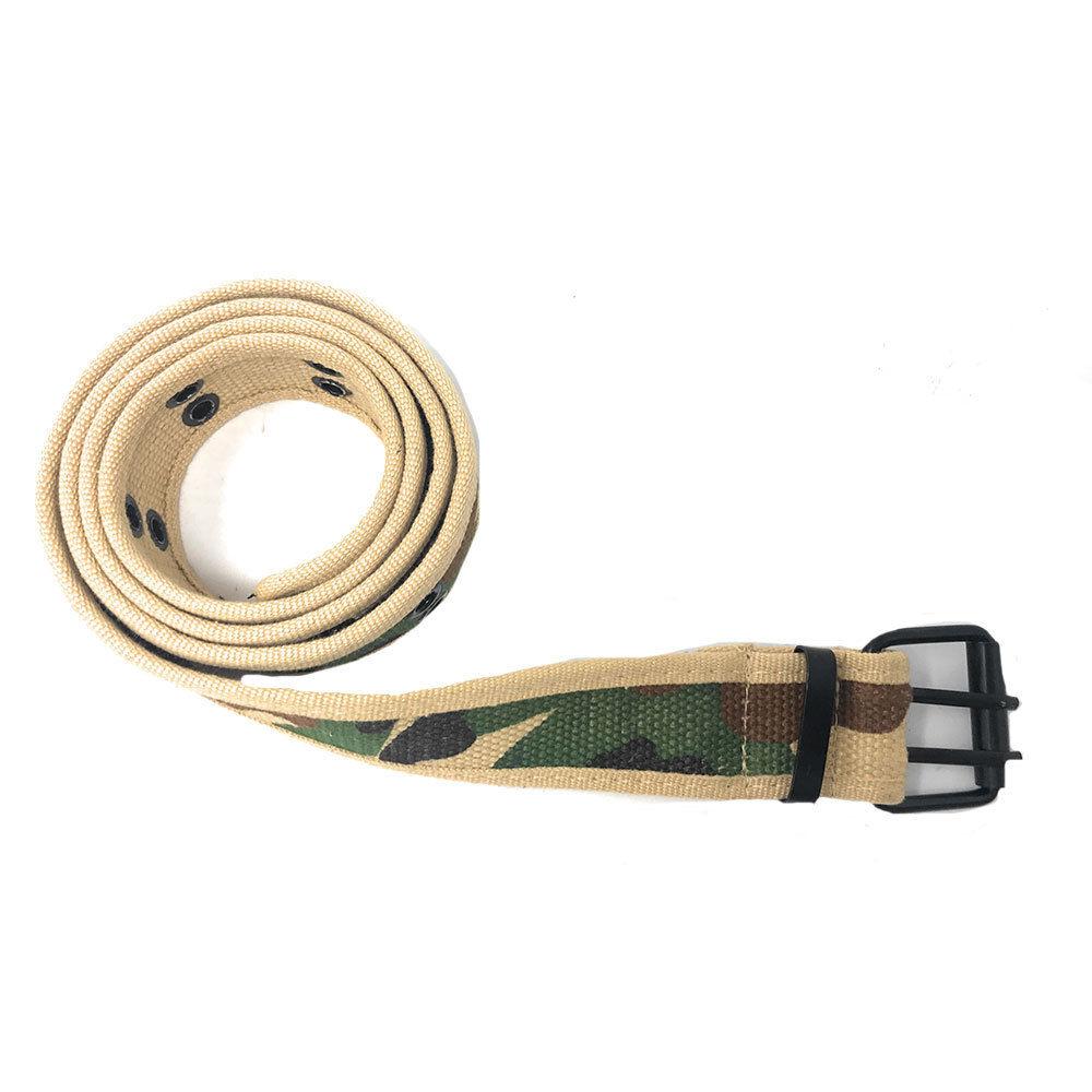Casaba Canvas Belts Double Row 2 Holes Grommet Fabric Military Mens Women Unisex-Black-Small (30"- 32")-