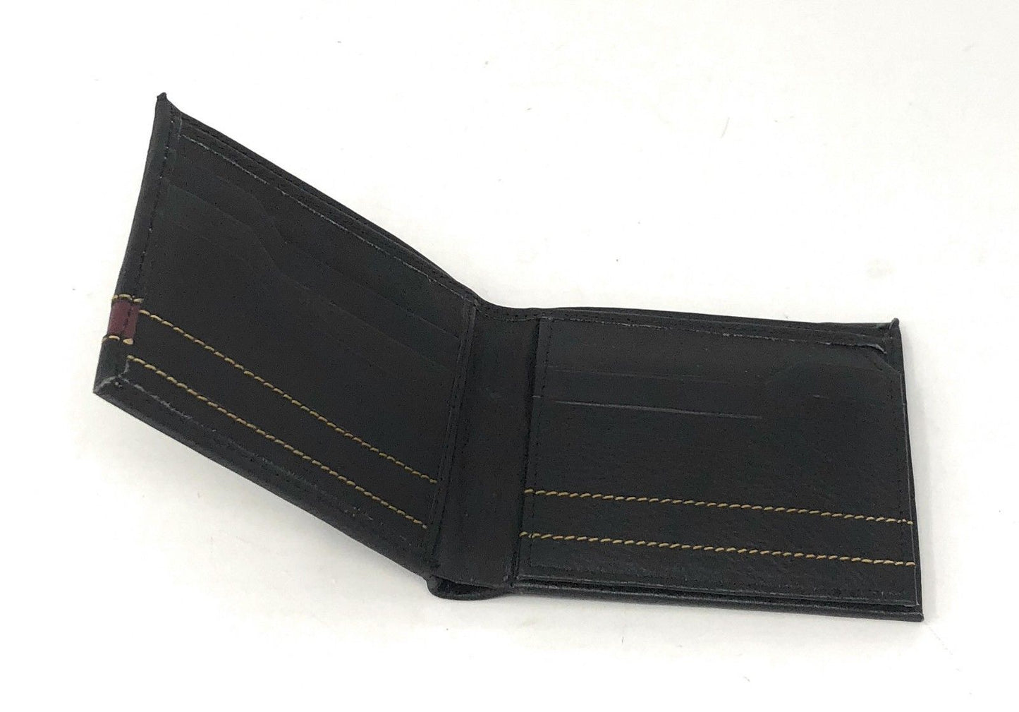 Casaba Genuine Leather Bifold Wallets Cash Slots ID Coin Key Pocket Mens Womens-Black (Double ID)-