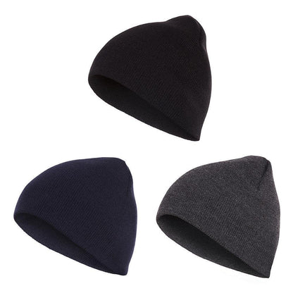 1 Dozen Casaba Warm Beanie Hat Cap for Men Women Short Ski Toboggan Knit Winter-Black-