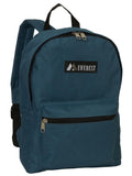 Everest Backpack Book Bag - Back to School Basic Style - Mid-Size-Fuschia Blue-