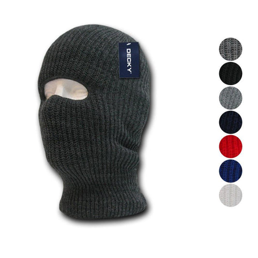 6 Pack Decky Ski Face Mask Facemask 1 Hole Balaclava Beanies Knit Wholesale Lot-