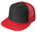 6 Pack Flat Bill Blank 5 Panel Mesh Foam Trucker Baseball Hats Caps Wholesale Bulk- 10 image