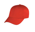 6 Panel Low Crown Cotton Twill Baseball Snap Closure Hats Caps Solid Two Tone Colors-RED-