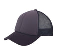 6 Panel Mesh With Sandwich Bill Solid Two Tone Baseball Caps Hats Unisex-Black/Dark Gray-