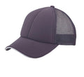 6 Panel Mesh With Sandwich Bill Solid Two Tone Baseball Caps Hats Unisex-Dark Gray-