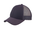 6 Panel Mesh With Sandwich Bill Solid Two Tone Baseball Caps Hats Unisex-Dark Gray/Black-
