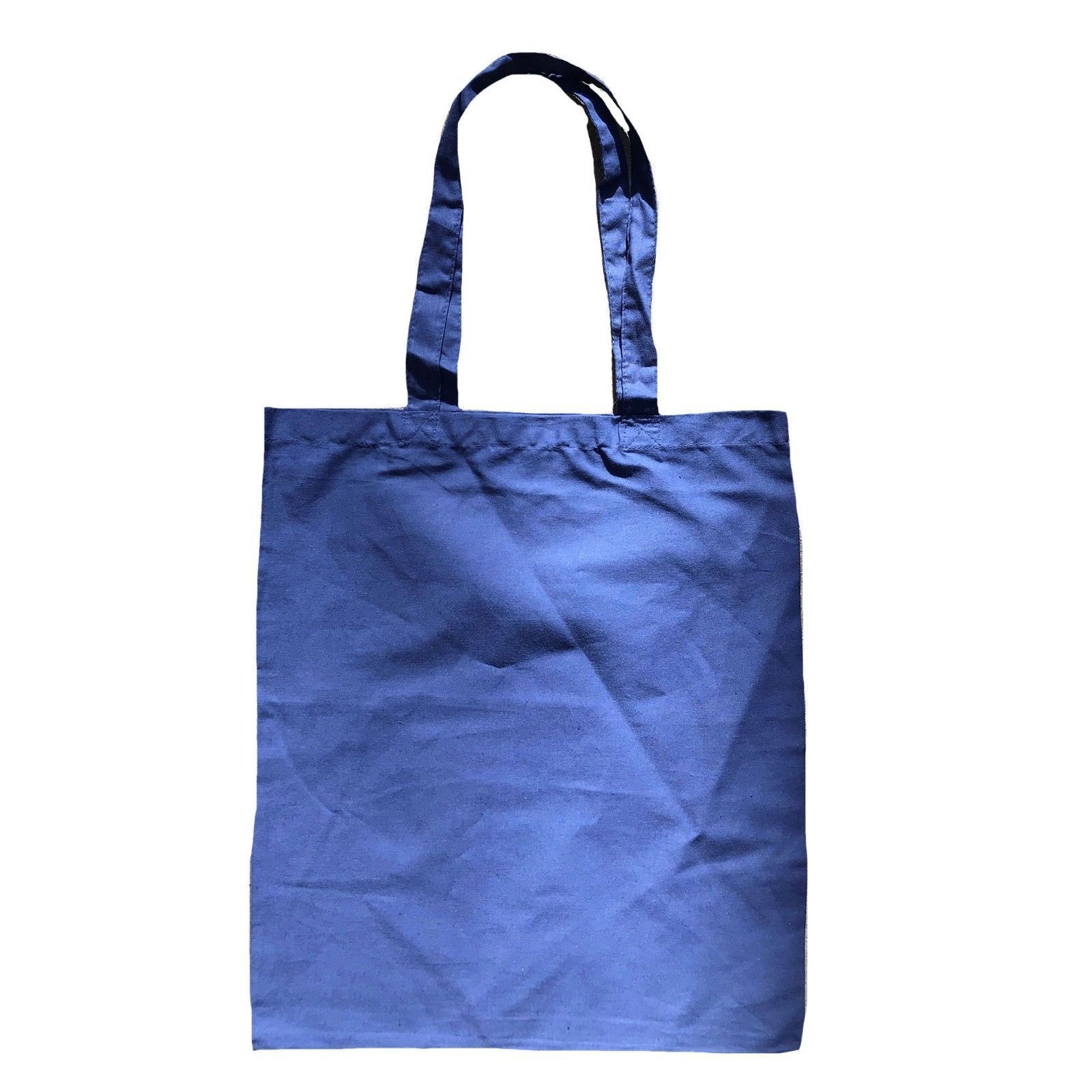 60 Lot Natural Cotton Plain Reusable Grocery Shopping Tote Bags 16inch Wholesale Bulk-Black-