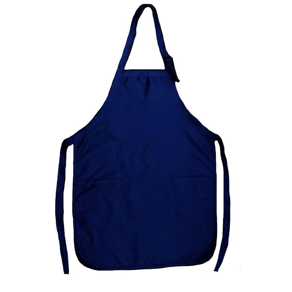 3 Pack Full Adult Size Bib Aprons With 2 Waist Pockets Plain Solid Colors Kitchen Cook Chef Waiter Crafts Garden Wholesale Lot Bulk-NAVY-