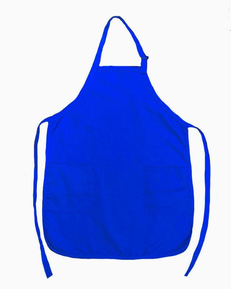3 Pack Full Adult Size Bib Aprons With 2 Waist Pockets Plain Solid Colors Kitchen Cook Chef Waiter Crafts Garden Wholesale Lot Bulk-ROYAL BLUE-