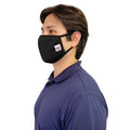 Made in USA Face Masks Mouth Nose Washable Reusable Double Layer Mask Cotton Cloth Blend-Black-